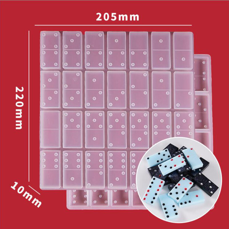 1PC Handmade Resin Domino Silicone Molds Jewelry Accessories Making Epoxy Resin Craft Cabochons Board Charms DIY Resin