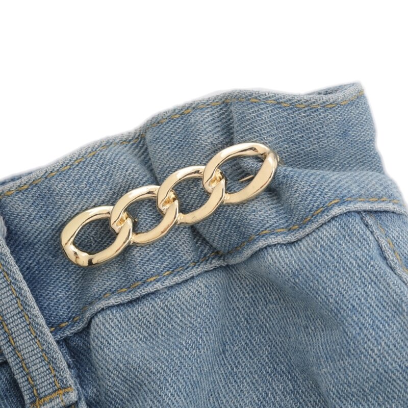 Legierungs-Brosche, Jeans-Knopfverschluss, abnehmbare Hosen-Knopfnadeln, DIY-Taillenschnalle