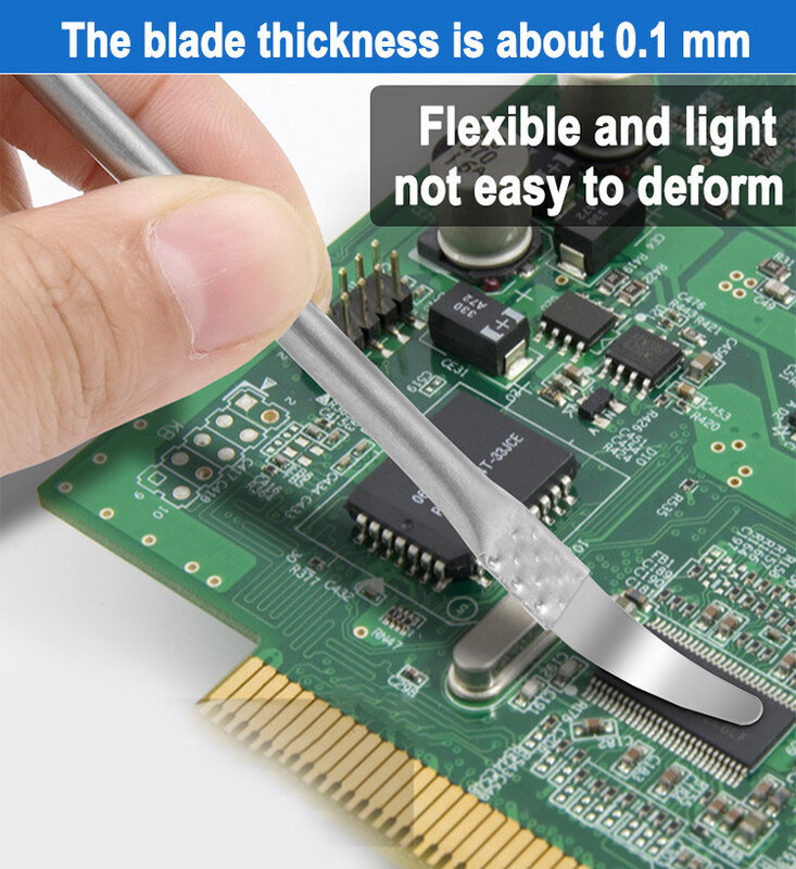 Réparation de puce IC lame fine CPU NAND dissolvant BGA couteau d'entretien enlever la colle démonter téléphone tablette PC Kit d'outils de couteaux