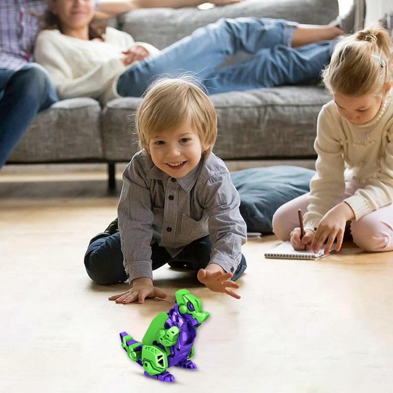 Giocattoli magnetici di dinosauro decompressione giocattoli trasformanti gravità trasformabile antistress per bambini in età pre