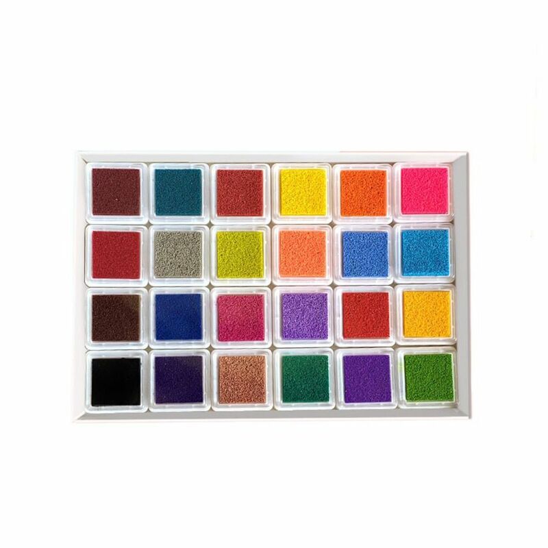 Vintage Multi-Color Craft Almofada De Tinta, Impressão Digital Pintura Lama, Caseiro Scrapbooking Selos Diário, Planejadores, DIY, 12 24Pcs por Conjunto