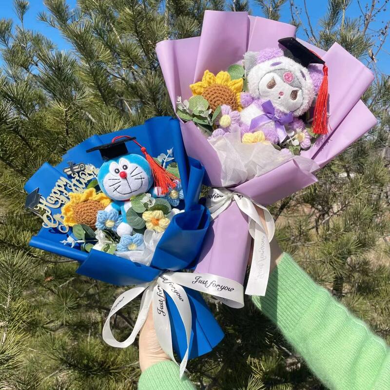 Cartoon Anime Serie Plüsch Kinder Spielzeug Graduation Bouquet kinder Tag Valentinstag Geburtstag Weihnachten Abschluss Geschenke