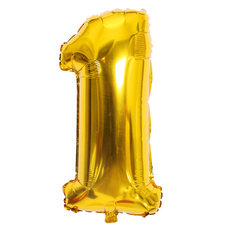Złoto Sliver 32 cali 0-9 duże helem cyfrowe balony powietrzne folia festiwal dzieci urodziny dla dzieci Cartoon Hat zabawki