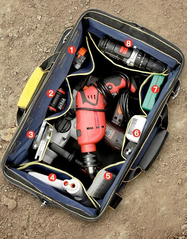 Airaj กระเป๋าเครื่องมืออเนกประสงค์, กระเป๋ากันน้ำผ้าอ๊อกซ์ฟอร์ดจุของได้เยอะสำหรับงานซ่อมเครื่องมือกระเป๋าช่างไฟฟ้า