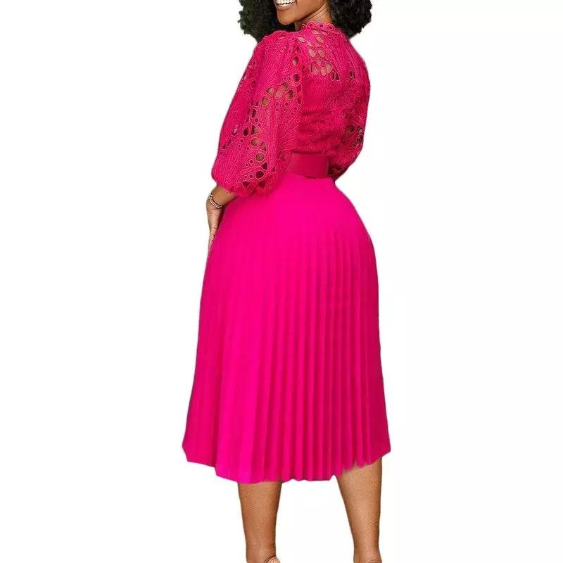 Африканское платье Дашики, плиссированное офисное платье Kanga с V-образным вырезом, базин, абайя, средней длины, длинные платья, Анкара, сексуальные богатые вечерние платья