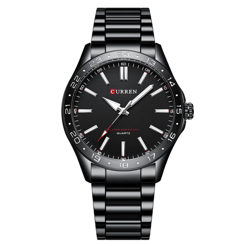 Quartz Watch For Men Business Fashion Leisure Glow Waterproof Steel Band Green Watch Men's Watch Relogios Masculino