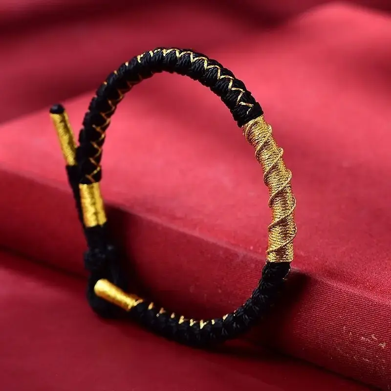 Mencheese-carrete de cuerda Original del zodiaco, cadena de Protección corporal tejida roja, año del Dragón, buena suerte