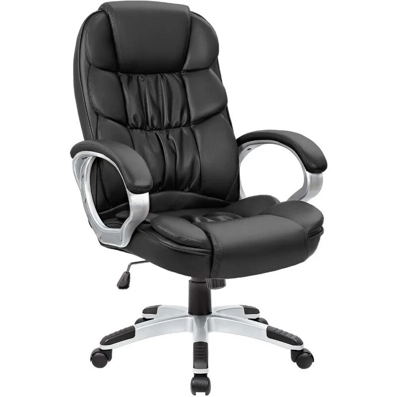 Офисное кресло с высокой спинкой, компьютерное настольное кресло, регулируемая высота, Современное Эргономичное Кресло с подкладкой
