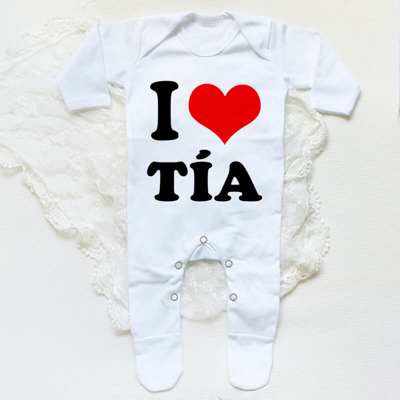Пижама для малышей «Я люблю папу и маму», детский Пижамный костюм, домашняя одежда, подарок для новорожденного, милая Пижама для мальчиков и девочек, белый комбинезон для младенцев
