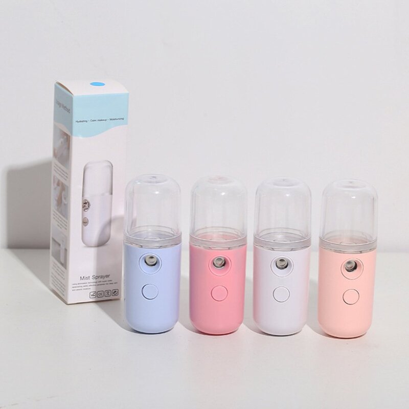 Pulverizador de água Nano Facial para mulheres, nebulizador USB, vaporizador facial, umidificador, hidratante, antienvelhecimento, rugas, beleza, ferramentas de cuidados com a pele, 30ml