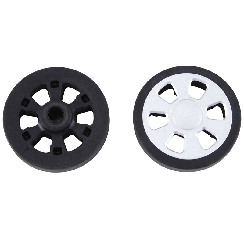Black & Silver Luggage Wheel Replacement Wear Resistant PU Caster Suitcase Replacement Wheel Luggage Double Wheel 8Mm