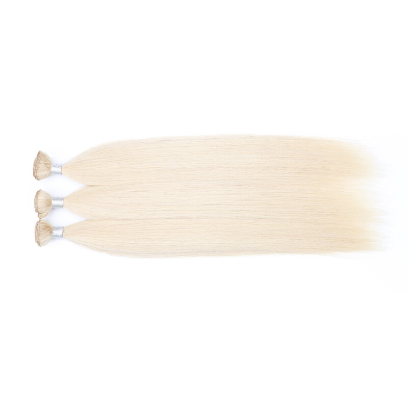 Fasci di capelli umani fasci di capelli umani lisci 1/3/4 pezzi/lotto cucire nelle estensioni dei capelli colore biondo 8-30 pollici tessuto dei capelli brasiliano