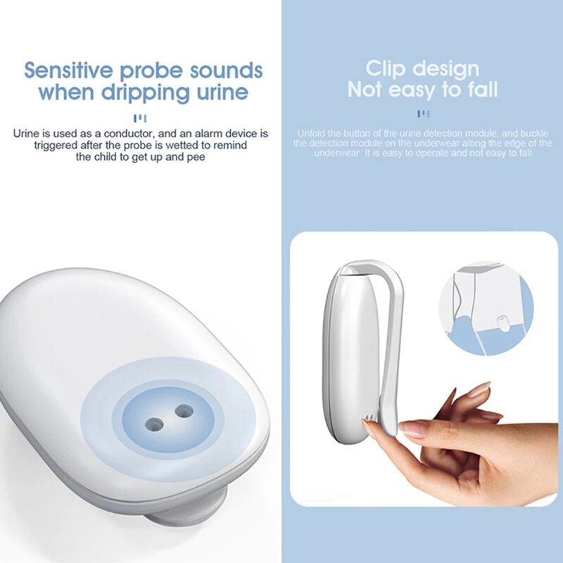 Wireless Bedwetting Alarm With Receiver Clip-On Transmitter Bedwetting Reminder Device For Kids Potty