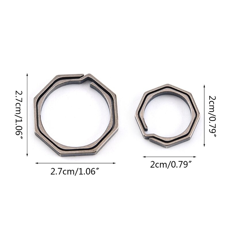 Portachiavi in ​​titanio Accessori per portachiavi con anelli spezzati rotondi resistenti