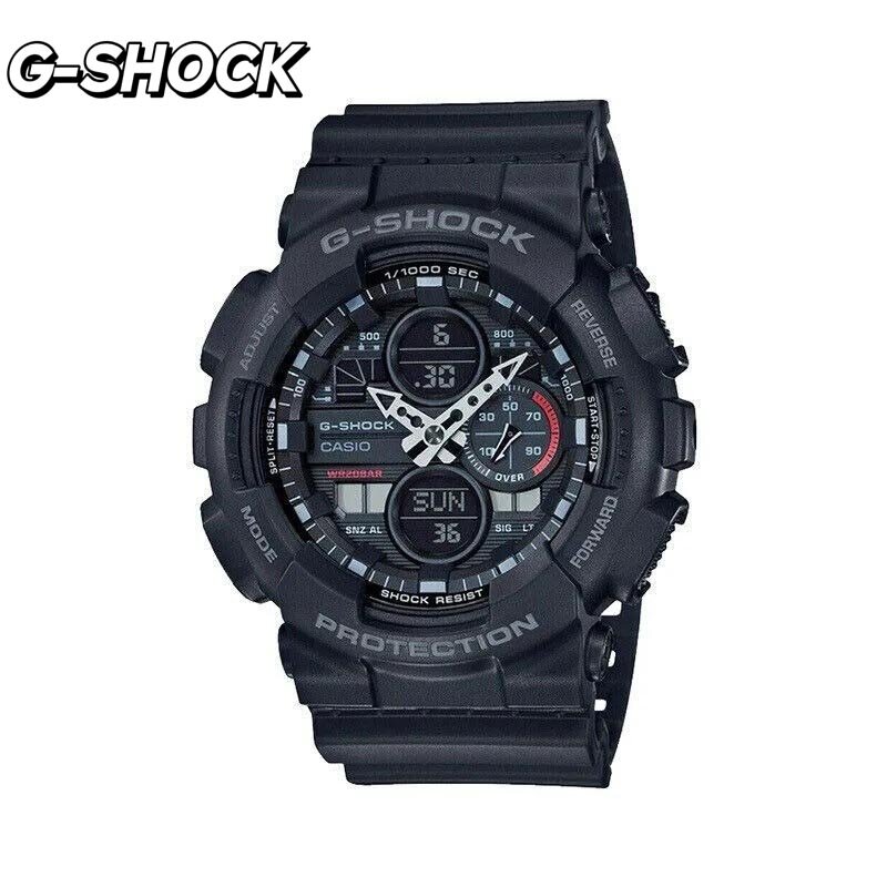 G Shock GA-140 Series Watch para homens, impermeável, iluminação LED, multifuncional, automático, calendário, semana, cronômetro, esportes, novo