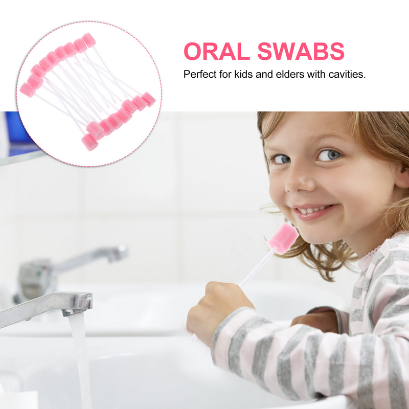 Esponja médica descartável, Cuidados com a boca, Limpeza dentária, Escovas de dentes Swab Head, 30Pcs