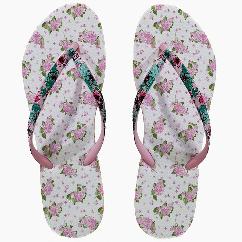 New Summer Women's Slippers Street Student Women Clamp Foot Light Soft Non-slip Beach Flip-flops Floral Wear Comfortable