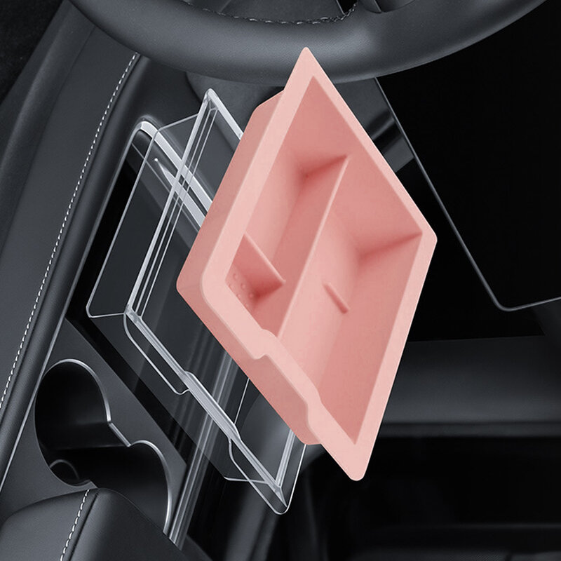 สำหรับเทสลารุ่น3 2023รูปแบบ Y กล่องเก็บของซิลิโคน2021 2022ที่เท้าแขนตรงกลางคอนโซลอุปกรณ์เสริมรถยนต์คู่