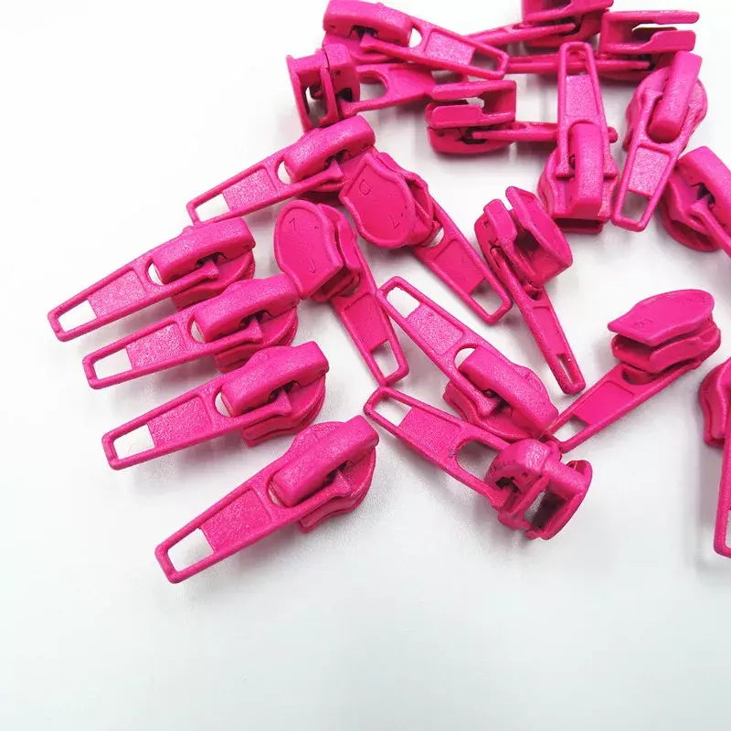 10-100Pcs 3#/5# Nylon Spule Auto Lock Zipper Puller DIY Nähen Werkzeug Zipper Slider 20 Farben