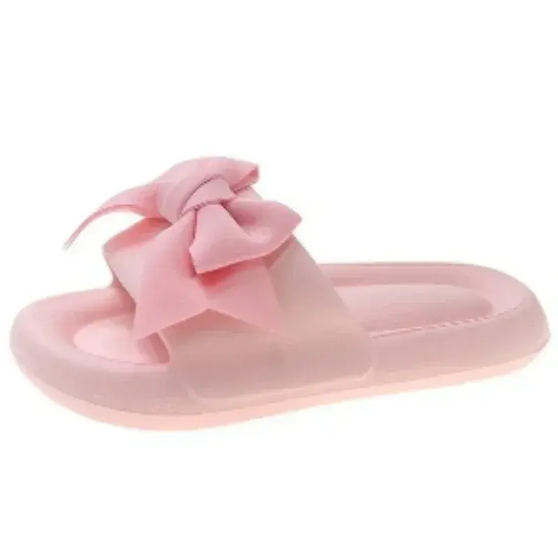 2024 Sommer neu zum Verkauf Mode Outdoor Frauen Hausschuhe Schmetterling-Knoten offene Zehen Hausschuhe weibliche Zapatos de Mujer