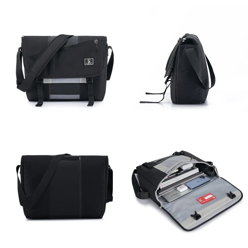 Сумка OIWAS Мужская для ноутбука 15 дюймов, Модный саквояж на плечо для путешествий, Холщовый портфель кросс-боди для подростков
