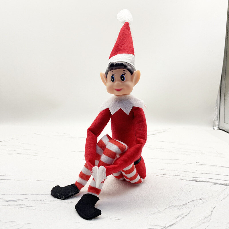Natal Elf kaki panjang dekorasi Natal rumah Desktop rak buku nakal pelangi Elf Natal Tahun Baru pesta hadiah anak-anak