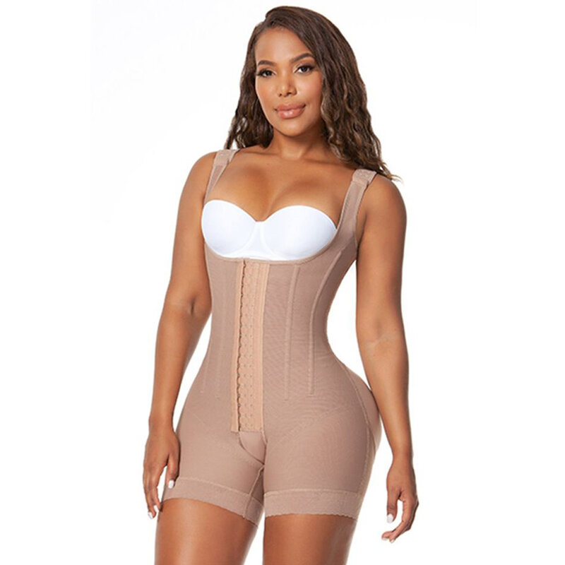 Slimming Fajas Lace Body Shaper Extra Body Control/Molding - Bootylifting Shapewear Open Breasted Button Up Shapewear