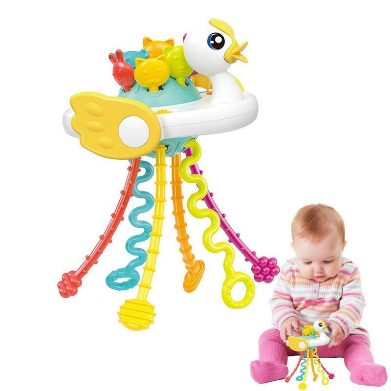 Mainan bayi pengembangan sensorik mainan tali tarik pendidikan mainan tali tarik Montessori mainan benang tarik mengembangkan aktivitas tumbuh gigi hadiah ulang tahun