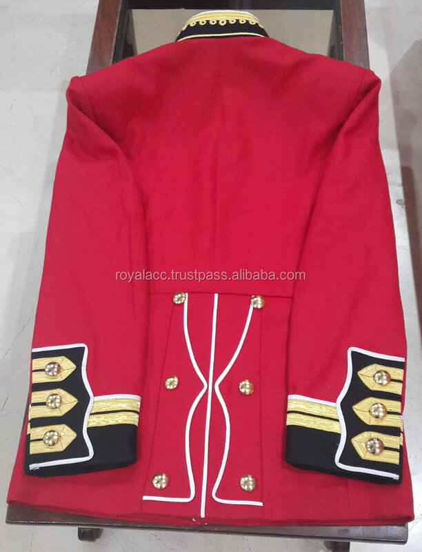 Royal marines-túnica de infantería ligera, abrigo británico, uniforme de lana roja, precio barato personalizado, alta calidad