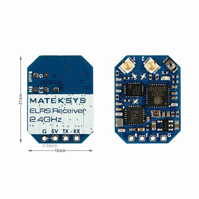MATEKSYS ELRS-R24-S 2,4 GHz ExpressLRS ELRS CRSF Protokoll Lange Palette Mini RC Empfänger für RC Drone