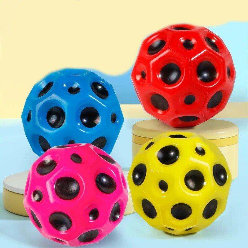Moon Stone Bouncy ball Anti-gravity bouncy ball High bouncy bouncy ball rubber relief family interactive game toy