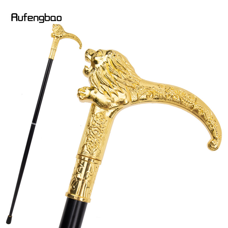 Золотая роскошная ручка льва, модная трость для дорожек, декоративная трость, элегантная ручка-трость, трость 95 см