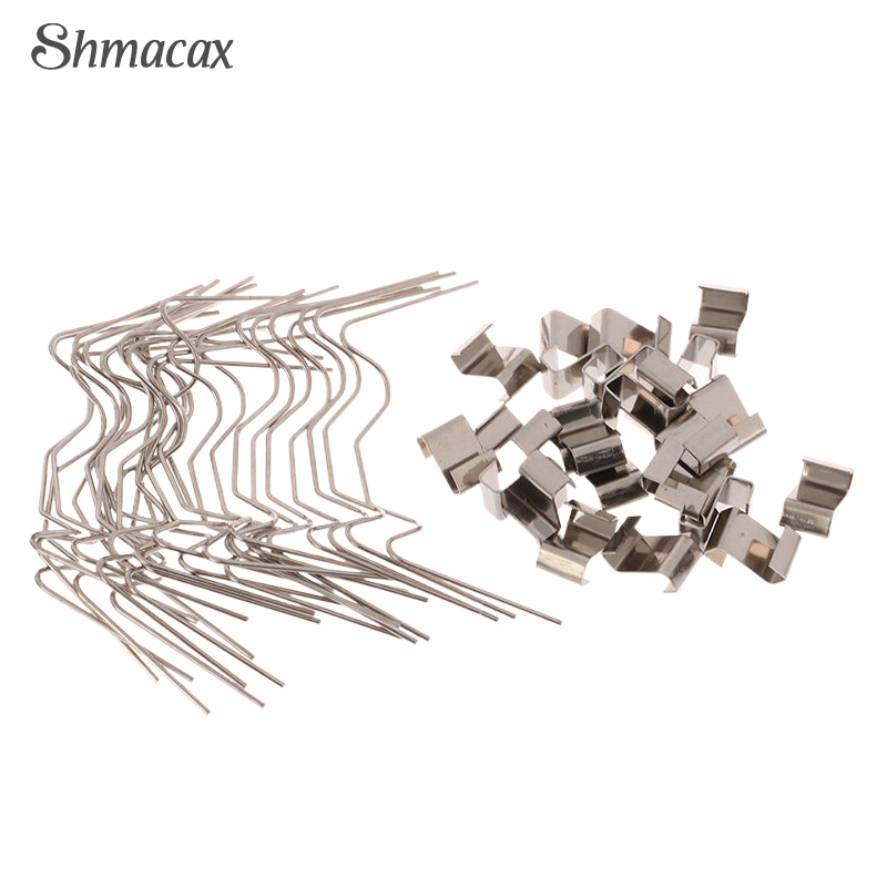 25pcs W/Z Glasshouse Stainless Steel Glazing Clips Glass Fixed Clamps Garden Greenhouse Spare Parts Glass Frame Fixing Clamps