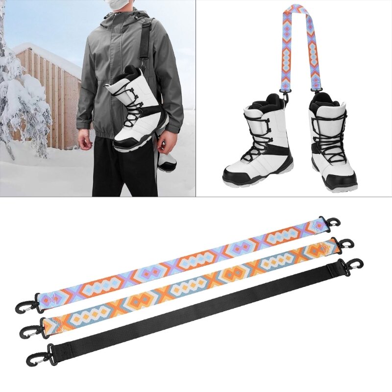 Ski dan Snowboard Boot Carrier Strap Shoulder Sling Leashs Boot Carry Sling Strap Ski Aksesoris untuk Pria & Wanita