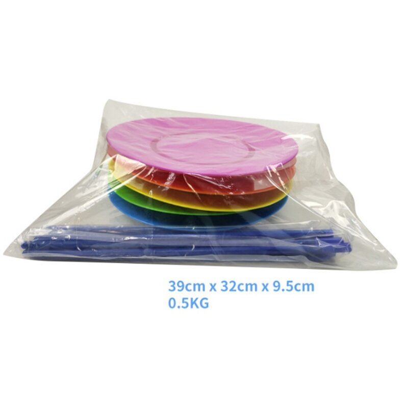 6 set piatto rotante in plastica puntelli da giocoleria strumenti per le prestazioni bambini bambini che praticano abilità di equilibrio giocattolo casa all'aperto