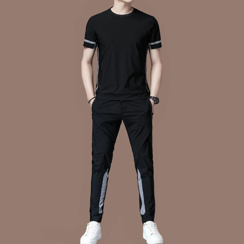Original T เสื้อกางเกงชุด Man Jogging Chic Tracksuit Basic Top แบรนด์ Xl Essential ชายเสื้อผ้ากราฟิกชุดกีฬา O ไนลอน