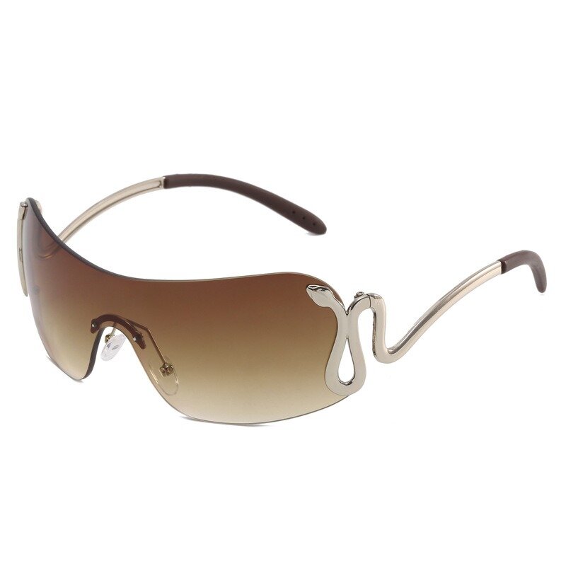 نظارات شمسية بدون إطار للنساء ، ظلال إطار رياضي ، نظارات شمسية نسائية ، نظارات UV400 ، موضة