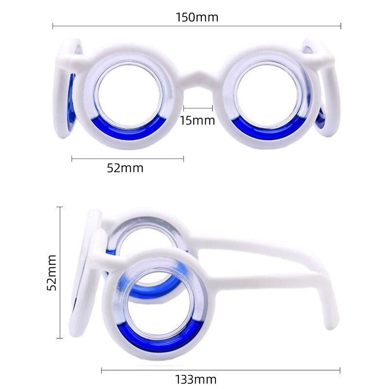 Gafas antimareos sin lentes desmontables, gafas ligeras antivertigo para adultos y niños mayores, suministros de viaje al aire libre