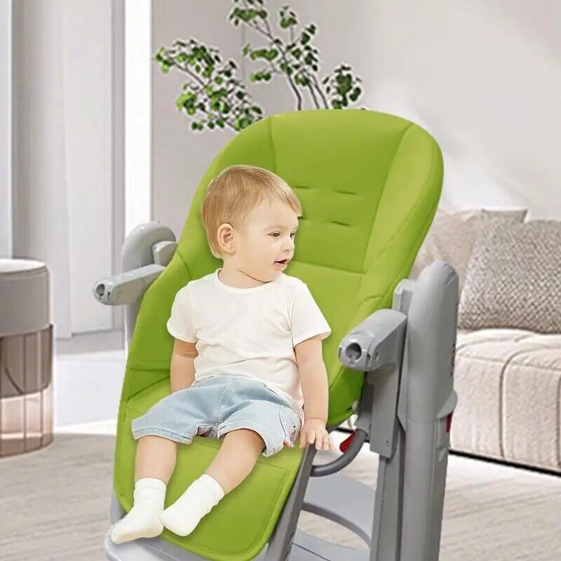 Juste de coussin de chaise haute en cuir PU et éponge, douce et confortable, siège d'enfant, facile à installer, nouveau