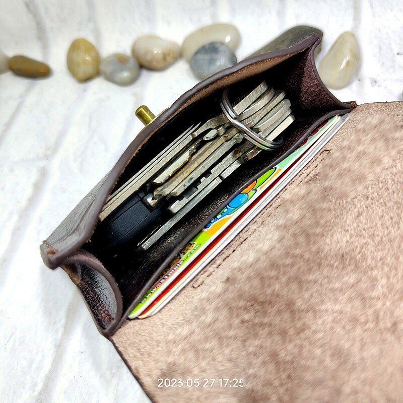 Blongk Mini torebka cienki pasek opakowanie z prawdziwej skóry mały saszetek na karty obudowa kluczyka do samochodu portfel portmonetka męska 3618