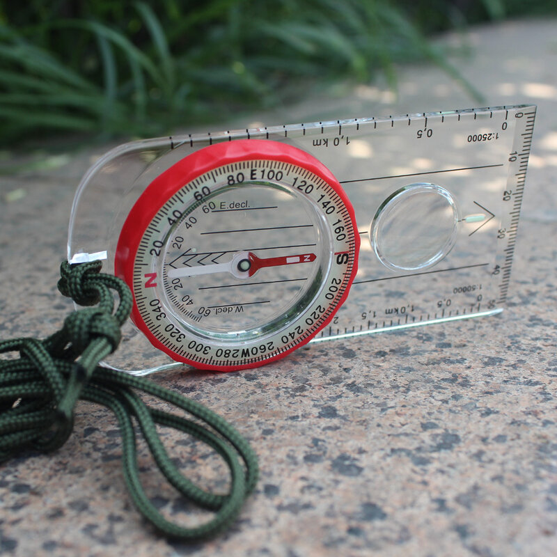 Kompas na orientację na świeżym powietrzu kompas dla dzieci świecący wodoodporny kompas kempingowy na orientację do czytania kompasu