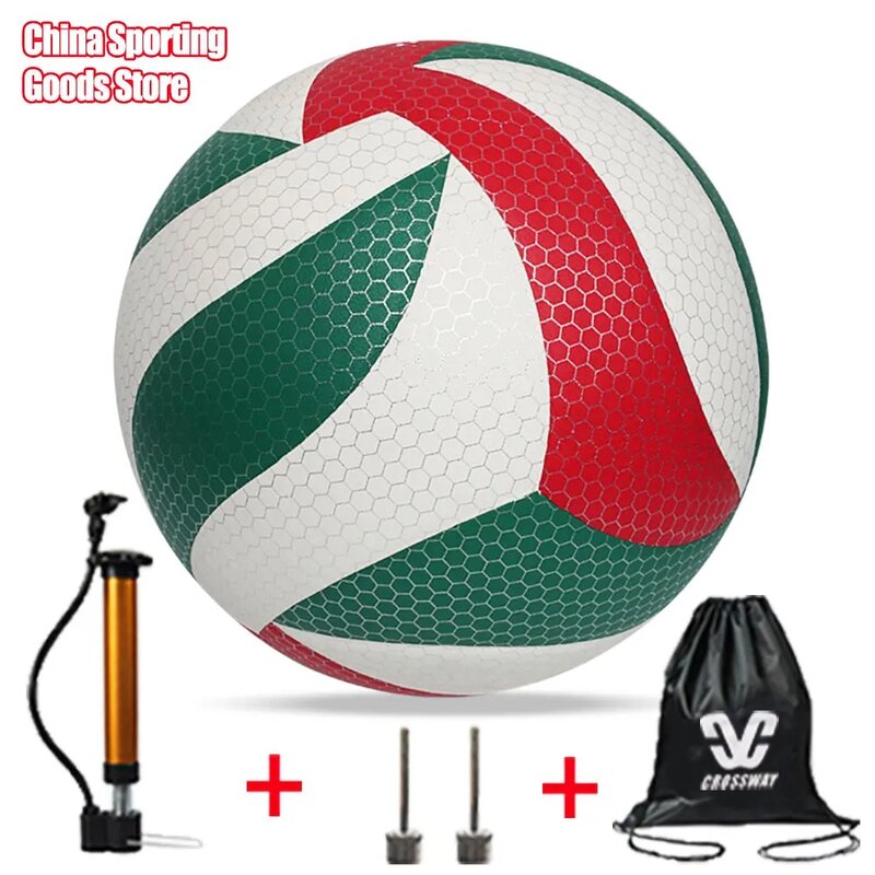 Volleybalbal, Model6000, Maat 5, Kerstcadeau, Buitensporten, Training, Optionele Pomp + Naald + Tas