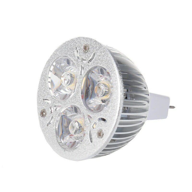 Bombilla de lámpara de foco de 3 LED, 3W, 12-24V, MR16, Blanco cálido, solo