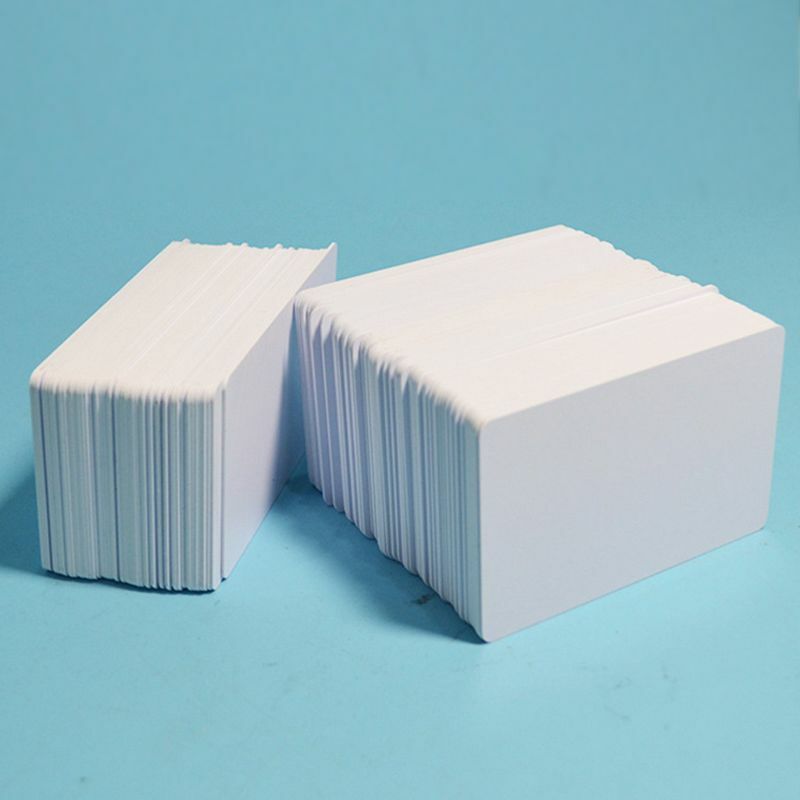 100 Premium witte blanco inkjet PVC-ID-kaarten Plastic dubbelzijdige drukkaarten 4XBF