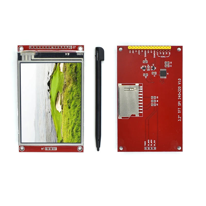 SPI Serial TFT LCD Module Display Screen com Painel de Toque, Driver IC ILI9341 para MCU, 3.2 ", 320x240