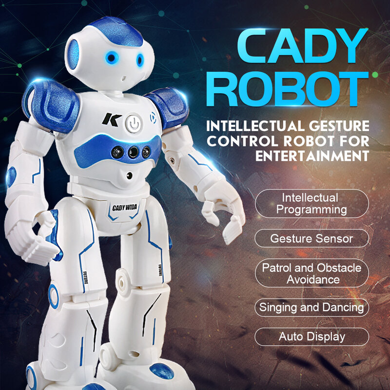 Детский пазл, электрические игрушки с пультом дистанционного управления для музыкальных танцев, интеллектуальный программируемый робот, индукционные Детские интерактивные игрушки