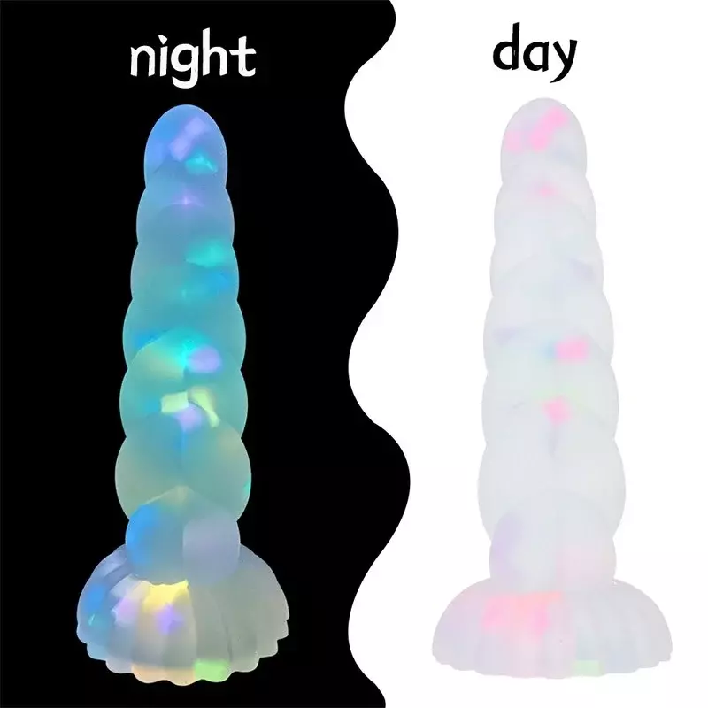 Silikonowe świecące wibratory z przyssawkami miękkie wibratory męskie i damskie masturbatory zabawki erotyczne zakupy z zatyczkami do stymulacji pochwy analnej 18 +