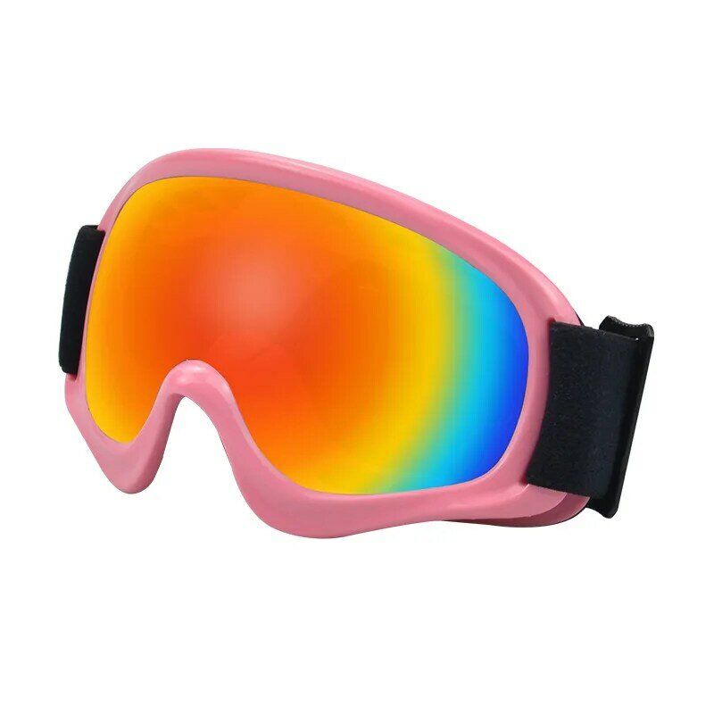 YOOLENS เด็กสกีแว่นตาสำหรับ Snowboard เด็ก UV400 Double Layer Anti-Fog เด็กสาวเลนส์ทรงกลมหิมะขนาดใหญ่กลางแจ้งแว่นตา