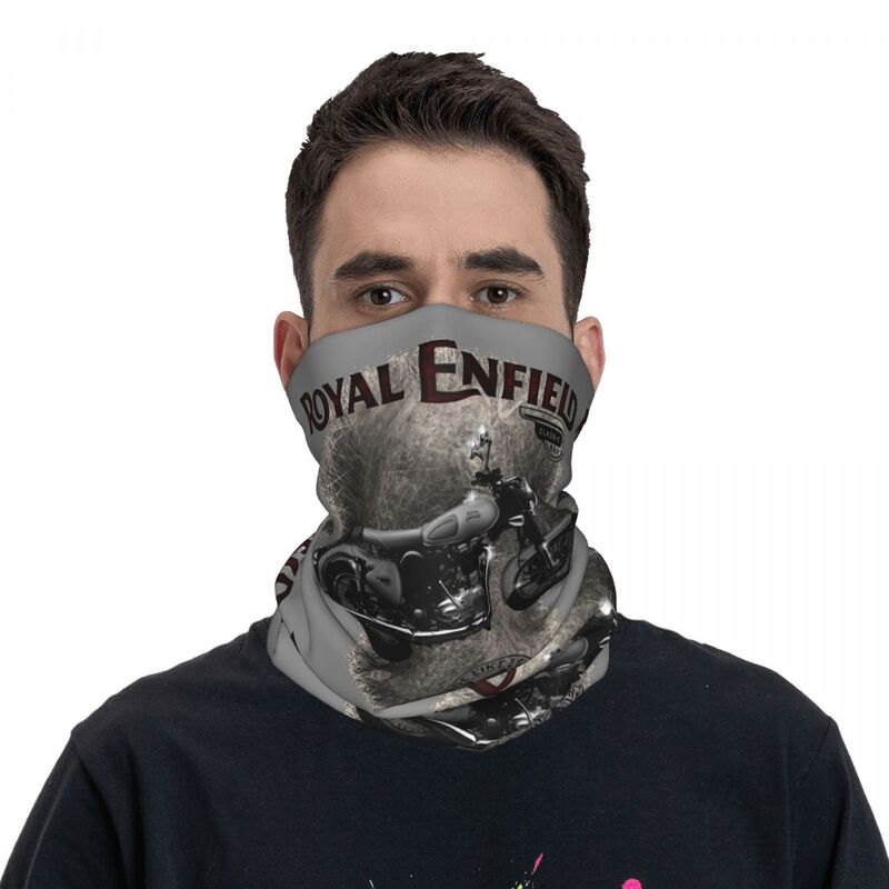 Классическая бандана Royals Enfield 500, накидка на шею для мотокросса с принтом, мотоциклетная маска для лица, Ветрозащитная маска для взрослых