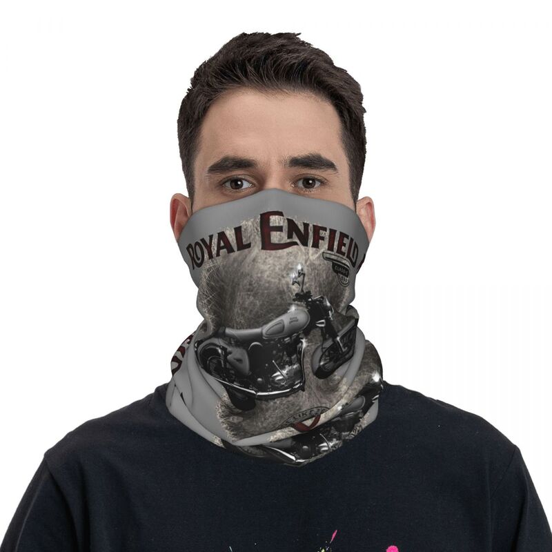 Royals Enfield penutup leher Bandana sepeda motor, masker wajah Balaclava klasik 500 motif Motocross untuk bersepeda dan dewasa tahan angin